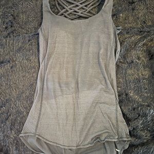 NWOT lululemon wild tank, heathered black
